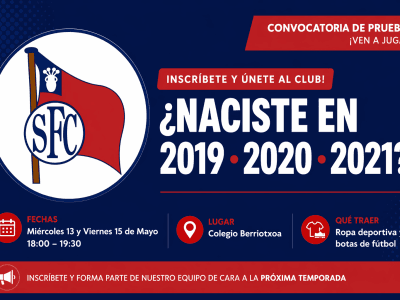 Inscripciones 2026-27 (edades 2019 2020 2021)